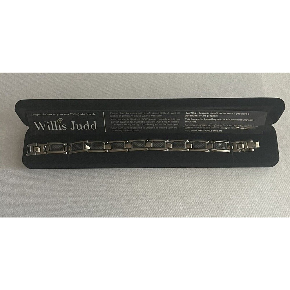 willis judd mens titanium magnetic bracelet with link adjusting tool